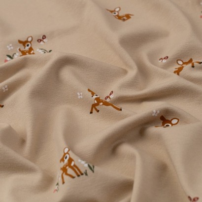 Tela de punto camiseta bamby textura