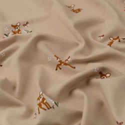 Tela de punto camiseta bamby textura