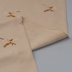 Tela de punto camiseta bamby revés