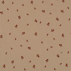 Tela de punto canalé florecillas lisa