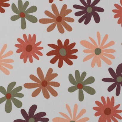 Tela de punto sudadera margaritas lisa