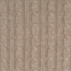 Tela de punto ochos trenzados lisa beige