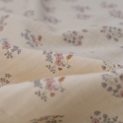 Tela de muselinas ramilletes suaves detalle