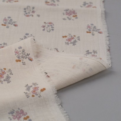 Tela de muselinas ramilletes suaves revés