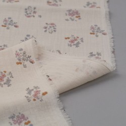 Tela de muselinas ramilletes suaves revés