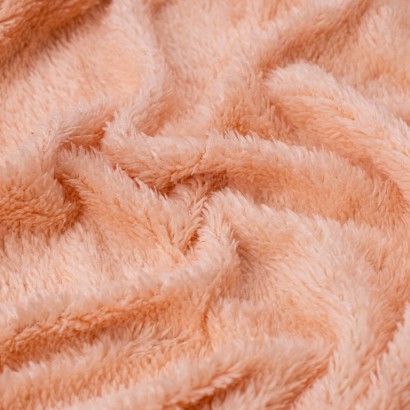 Tela de borreguillo punto textura rosa palo