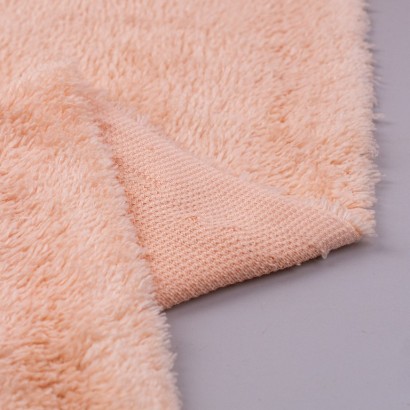 Tela de borreguillo punto revés rosa palo