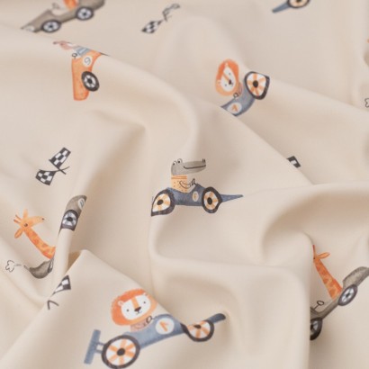 Tela de impermeable animales pilotos textura