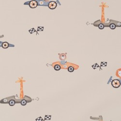 Tela de impermeable animales pilotos lisa