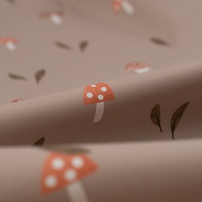 Tela de impermeables setas y hojas detalle