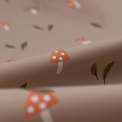 Tela de impermeables setas y hojas detalle