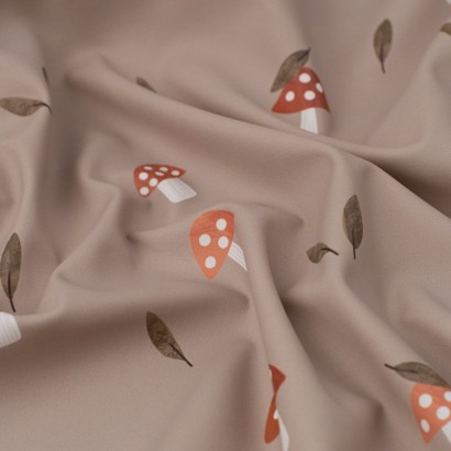 Tela de impermeables setas y hojas textura