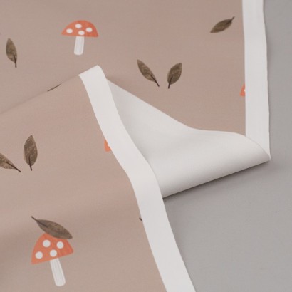 Tela de impermeables setas y hojas revés