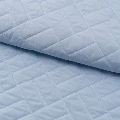 Tela de acolchado rectangulos exterior lomo azul celeste