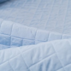 Tela de acolchado rectangulos exterior detalle azul celeste