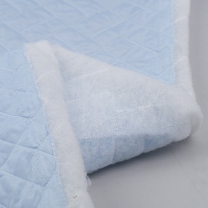 Tela de acolchado rectangulos exterior revés azul celeste