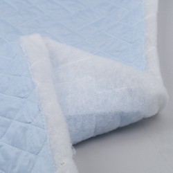 Tela de acolchado rectangulos exterior revés azul celeste