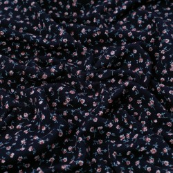 Tela de punto florecillas textura