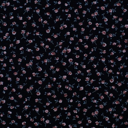 Tela de punto florecillas lisa