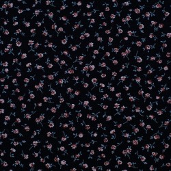 Tela de punto florecillas lisa