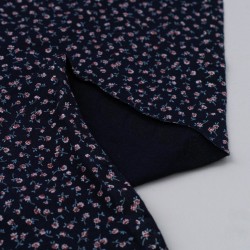 Tela de punto florecillas revés