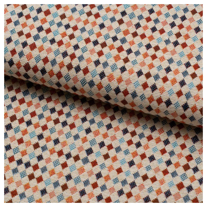 Tela de gobelino rombos colores lomo