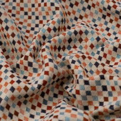 Tela de gobelino rombos colores textura