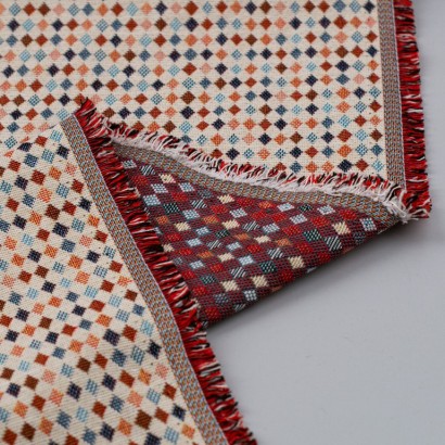 Tela de gobelino rombos colores revés