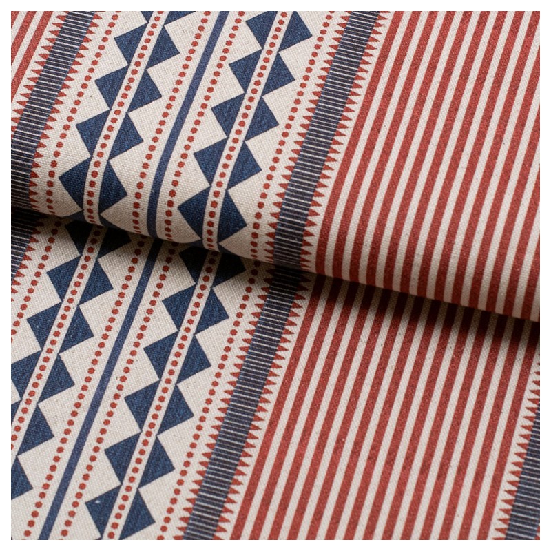 Tela de loneta lino tipo kilim lomo