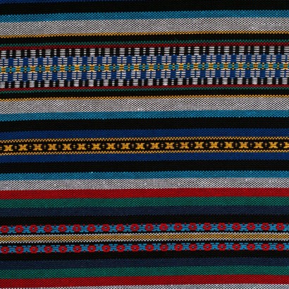 Tela de alpujarra etnica contraste lisa azul