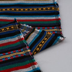 Tela de alpujarra etnica contraste revés azul