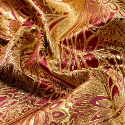 Tela de brocado ornamental textura