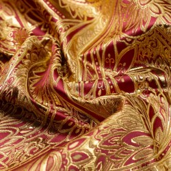 Tela de brocado ornamental textura