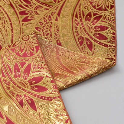 Tela de brocado ornamental revés