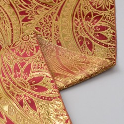 Tela de brocado ornamental revés