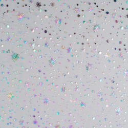 Tela de tul topos estrellas lisa