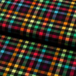 Tela de tergal cuadros fluor lomo