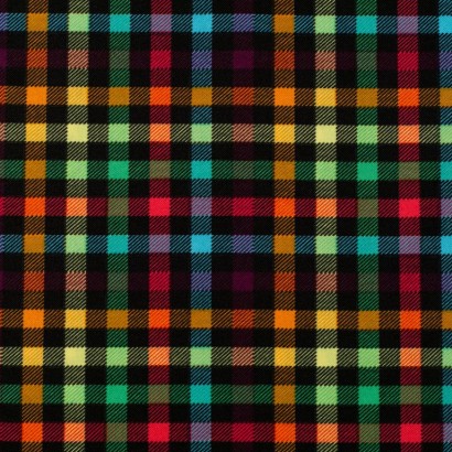 Tela de tergal cuadros fluor lisa