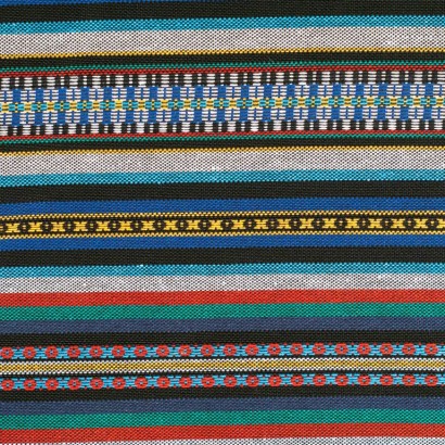 Tela de alpujarra etnica contraste lisa azul