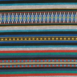 Tela de alpujarra etnica contraste lisa azul