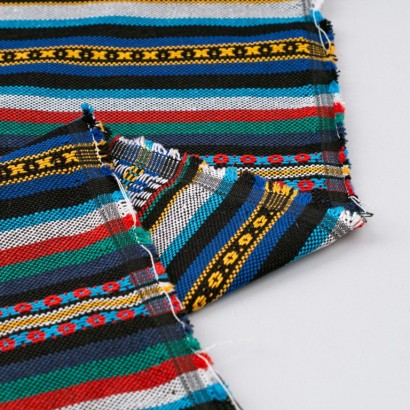 Tela de alpujarra etnica contraste revés azul