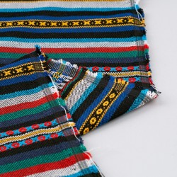 Tela de alpujarra etnica contraste revés azul