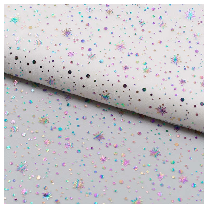 Tela de tul topos estrellas lomo