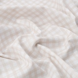 Tela de algodon vichy estampado textura