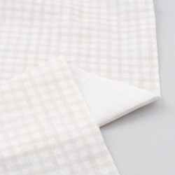 Tela de algodon vichy estampado reves