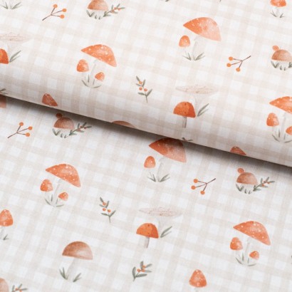 Tela de algodon algodon vichy setas lomo