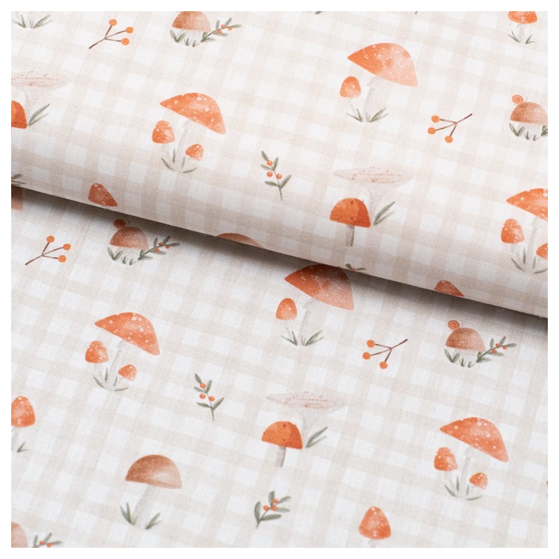 Tela de algodon algodon vichy setas lomo