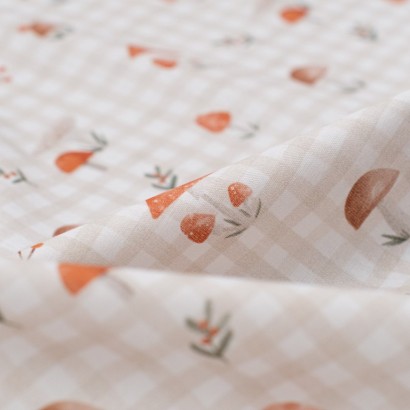 Tela de algodon algodon vichy setas detalle