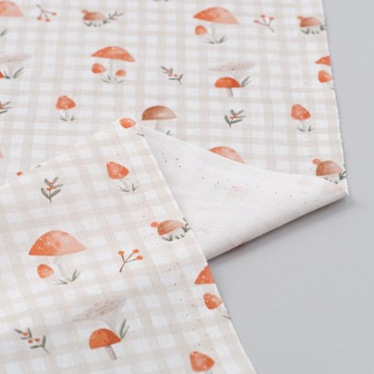 Tela de algodon algodon vichy setas reves