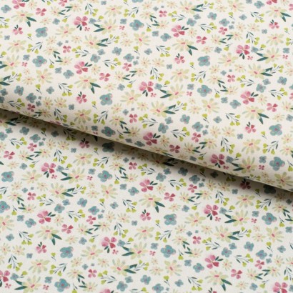Tela de algodón florecillas primavera lomo